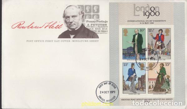 Sellos: 641986 MNH GRAN BRETA&Ntilde;A 1979 CENTENARIO DE LA MUERTE DE SIR ROWLAND HILL