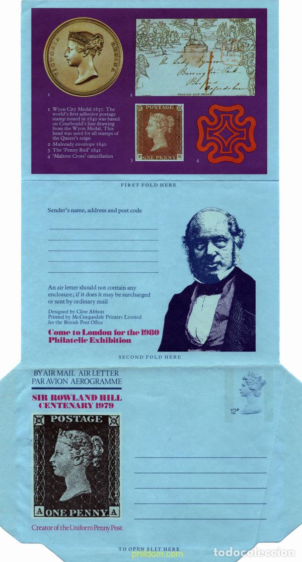 Sellos: 367879 MNH GRAN BRETA&Ntilde;A 1979 CENTENARIO DE LA MUERTE DE SIR ROWLAND HILL