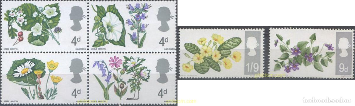 Sellos: 665261 MNH GRAN BRETA&Ntilde;A 1967 FLORES