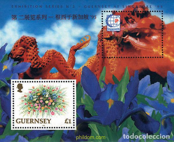 Sellos: 91737 MNH GUERNSEY 1995 SINGAPORE 95. EXPOSICION FILATELICA INTERNACIONAL