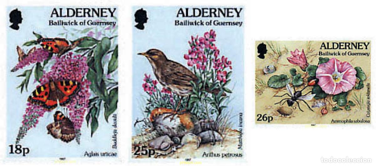 Sellos: 82000 MNH ALDERNEY 1997 FAUNA Y FLORA