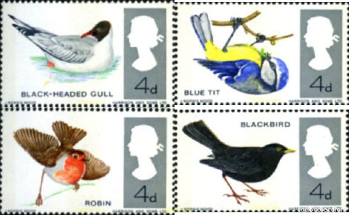 Sellos: 66092 MNH GRAN BRETA&Ntilde;A 1966 AVES