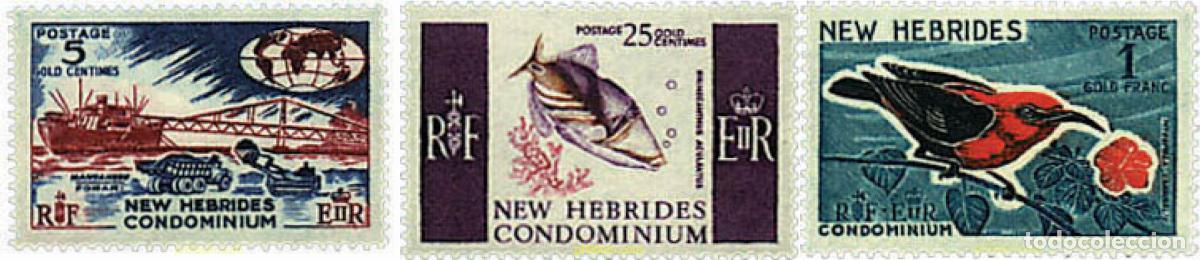 Sellos: 584344 MNH NUEVAS HEBRIDAS 1966 MOTIVOS VARIOS