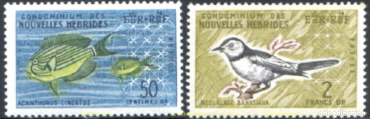 Sellos: 584594 MNH NUEVAS HEBRIDAS 1963 FLORA Y FAUNA