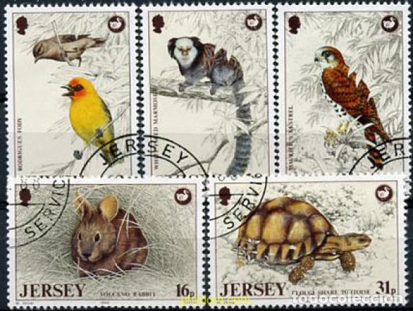Sellos: 211770 USED JERSEY 1988 PROTECCION DE LA VIDA SALVAJE