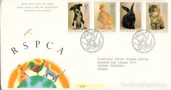 Sellos: 686726 MNH GRAN BRETA&Ntilde;A 1990 150 ANIVERSARIO DE LA SOCIEDAD PROTECTORA DE ANIMALES