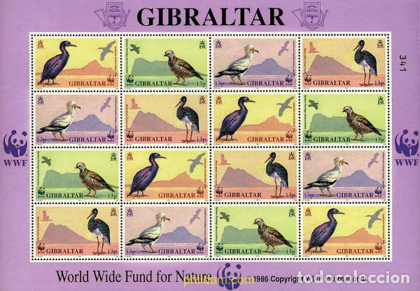Sellos: 12638 MNH GIBRALTAR 1991 WWF. AVES EN PELIGRO DE EXTINCION