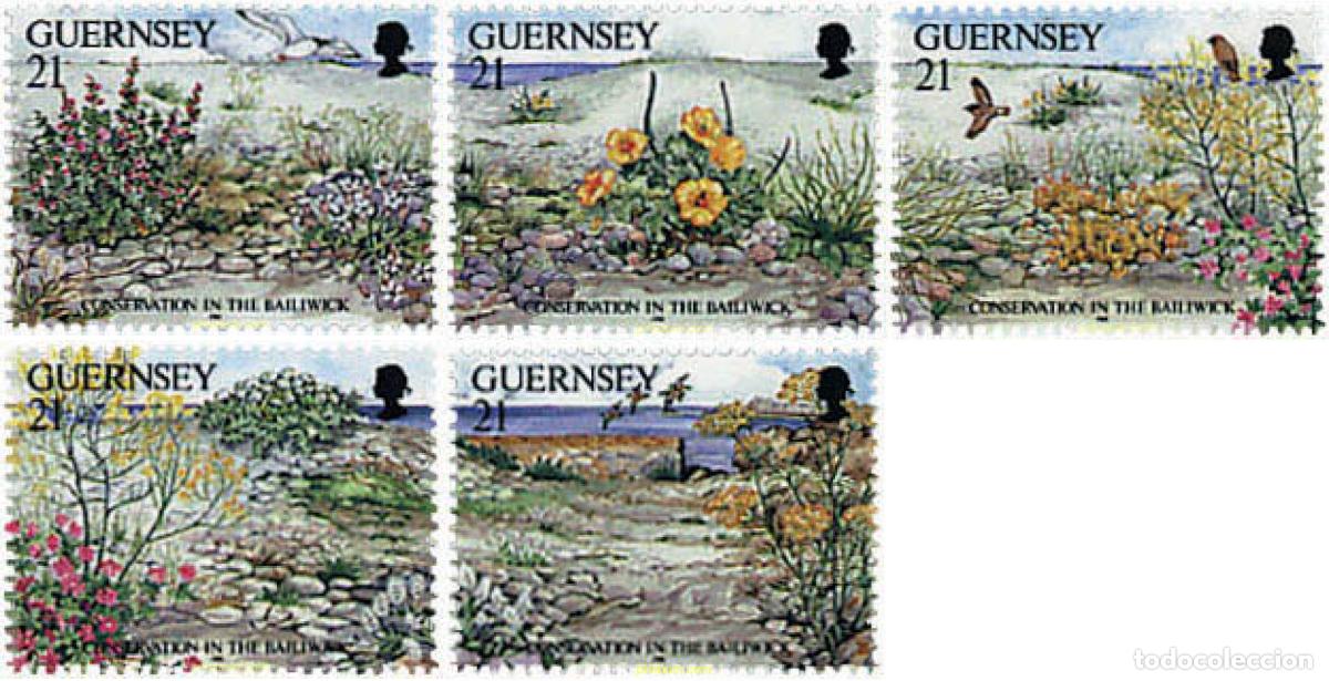 Sellos: 300747 MNH GUERNSEY 1991 PROTECCION DE LA NATURALEZA