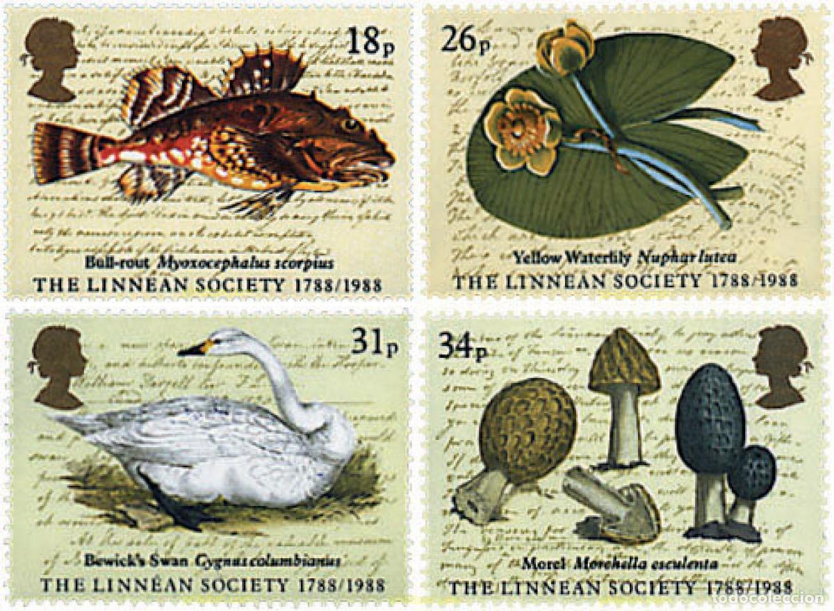 Sellos: 91226 MNH GRAN BRETA&Ntilde;A 1988 FAUNA Y FLORA