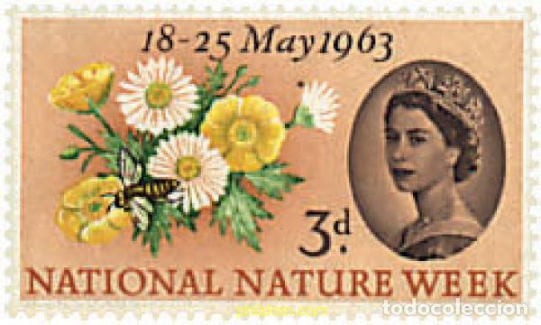 Sellos: 267103 MNH GRAN BRETA&Ntilde;A 1963 SEMANA DE LA NATURALEZA