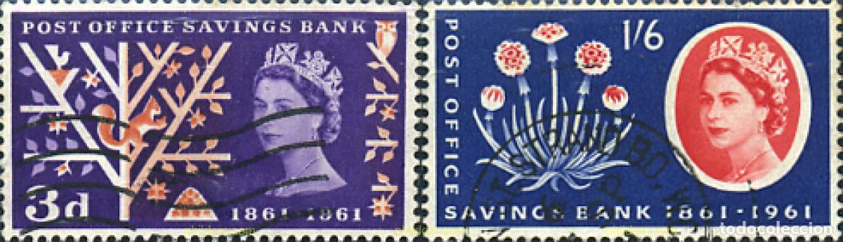 Sellos: 286691 USED GRAN BRETA&Ntilde;A 1961 CENTENARIO DE LA CAJA POSTAL DE AHORROS