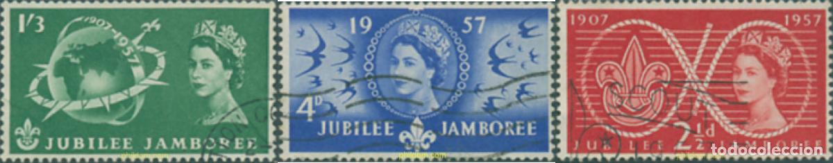 Sellos: 273504 USED GRAN BRETA&Ntilde;A 1957 CENTENARIO DE LORD BADEN-POWELL Y 50 ANIVERSARIO DEL ESCULTISMO