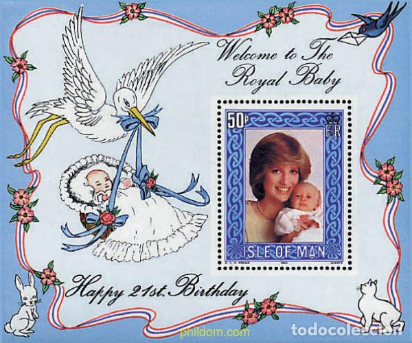 Sellos: 37012 MNH MAN 1982 NACIMIENTO DEL PRINCIPE GUILLERMO
