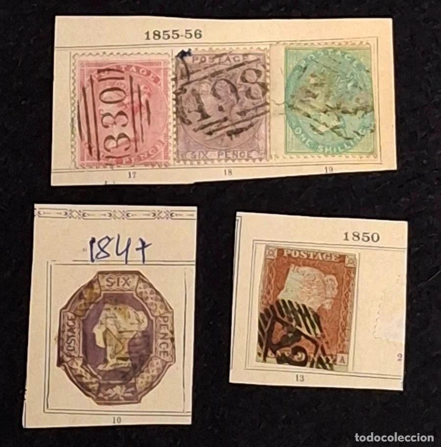 Sellos: 1847-1856 Gran Breta&ntilde;a 5 sellos