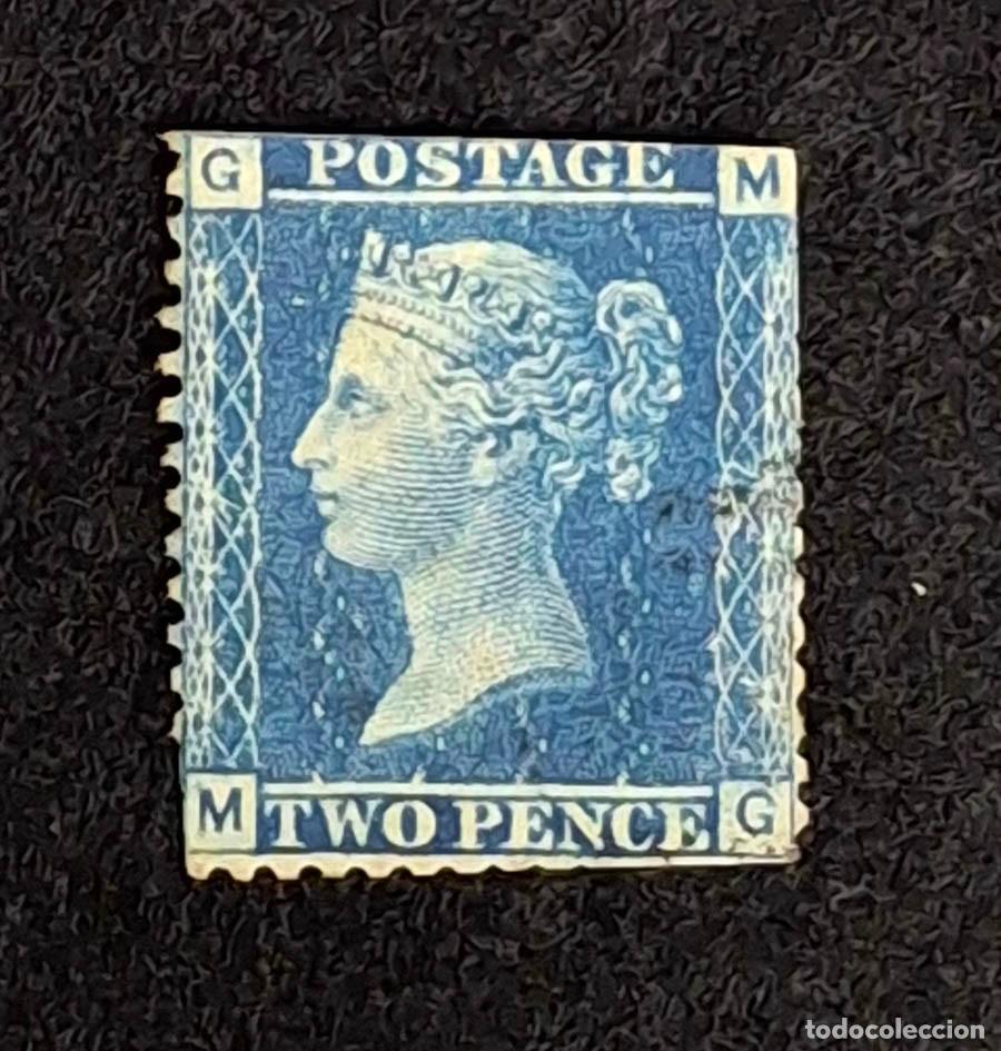 Sellos: 1858 Gran Breta&ntilde;a 2 Pence
