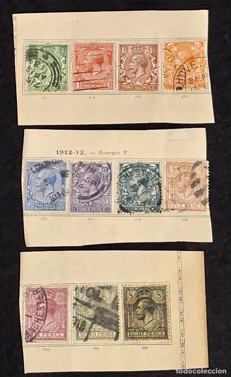 Sellos: 1912-1913 Gran Breta&ntilde;a 11 sellos