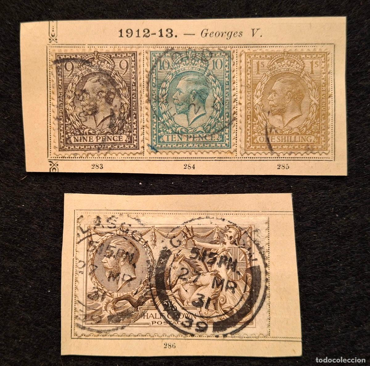 Sellos: 1912-1913 Gran Breta&ntilde;a 5 sellos