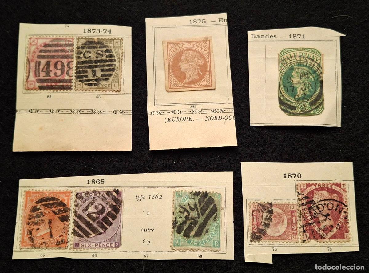 Sellos: 1865-1875 Gran Breta&ntilde;a 9 sellos