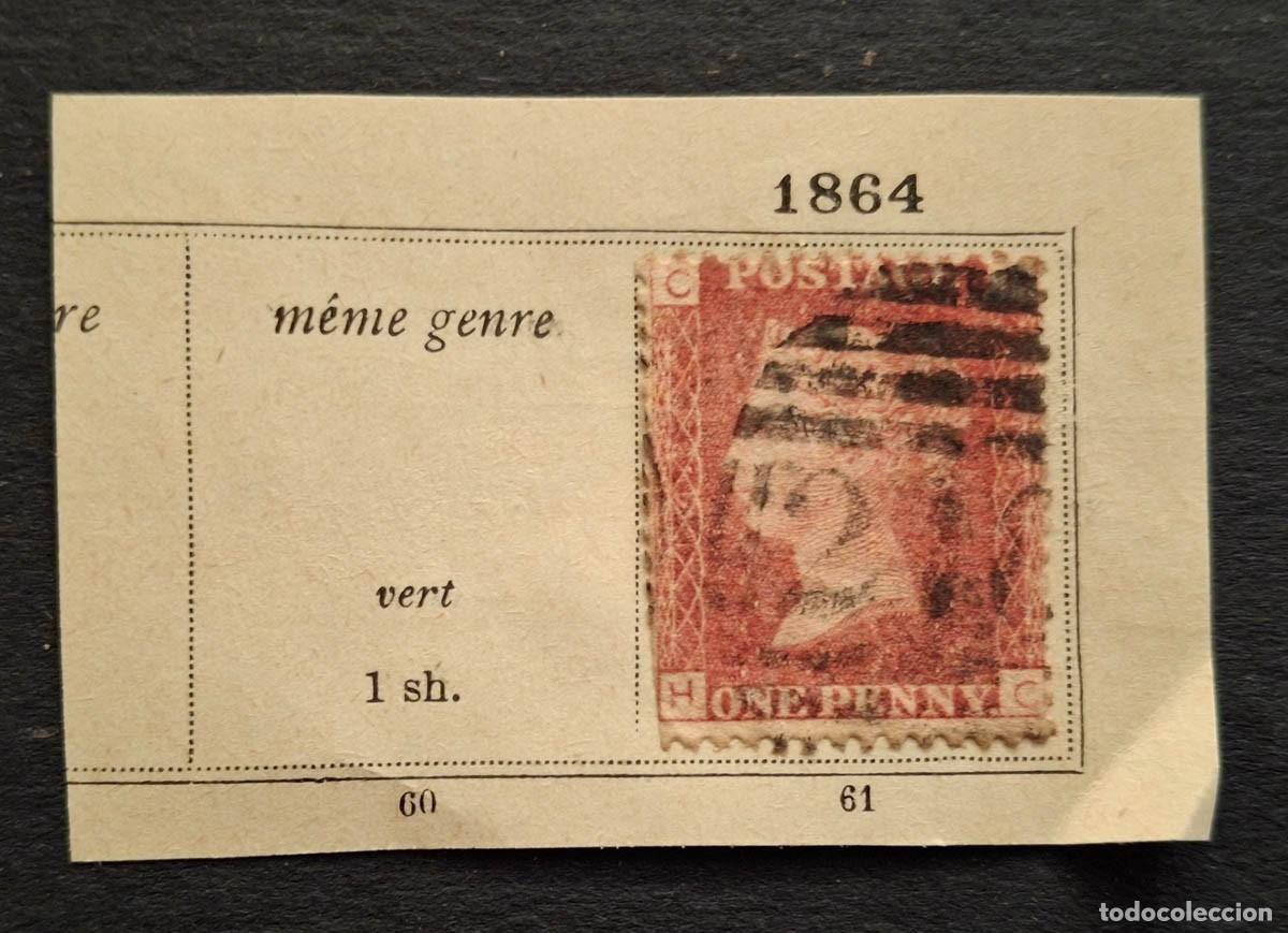 Sellos: 1864 1 Penny Red Gran Breta&ntilde;a