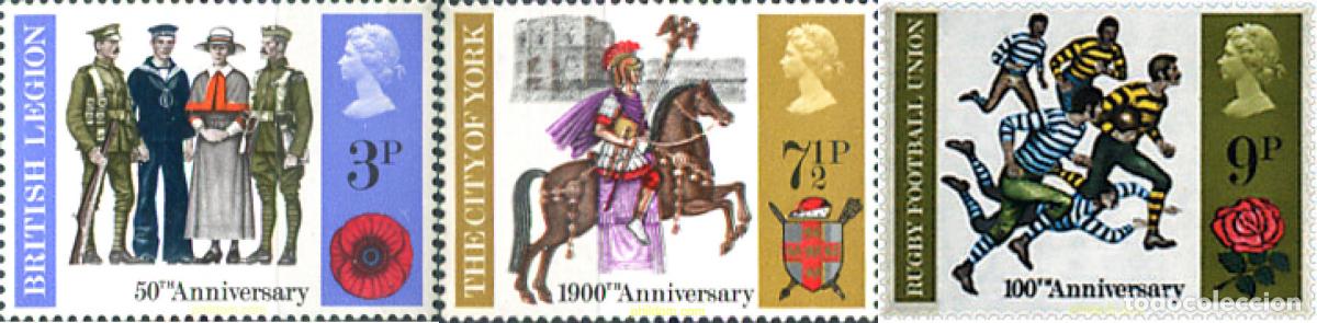 Sellos: 66099 MNH GRAN BRETA&Ntilde;A 1971 ANIVERSARIOS VARIOS