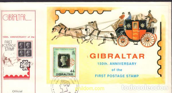 Sellos: 375764 MNH GIBRALTAR 1990 150 ANIVERSARIO DEL SELLO DE CORREOS
