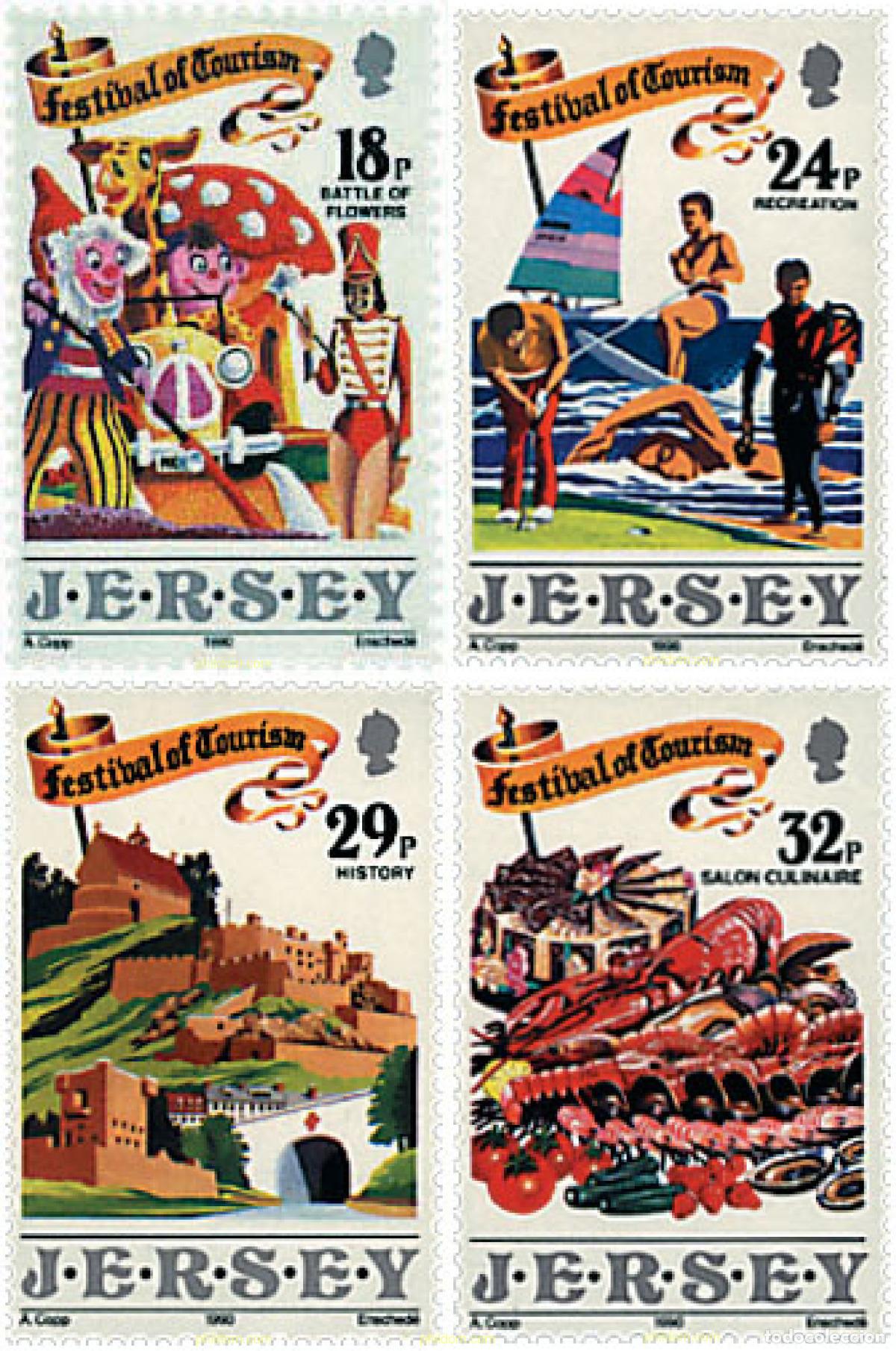Sellos: 41594 MNH JERSEY 1990 FESTIVAL DE TURISMO