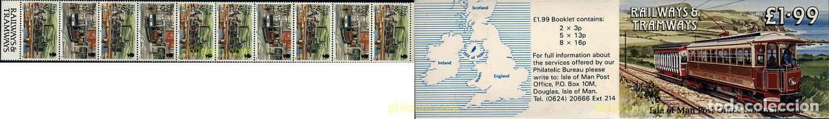 Sellos: 3615 MNH MAN 1988 TRENES Y TRANVIAS