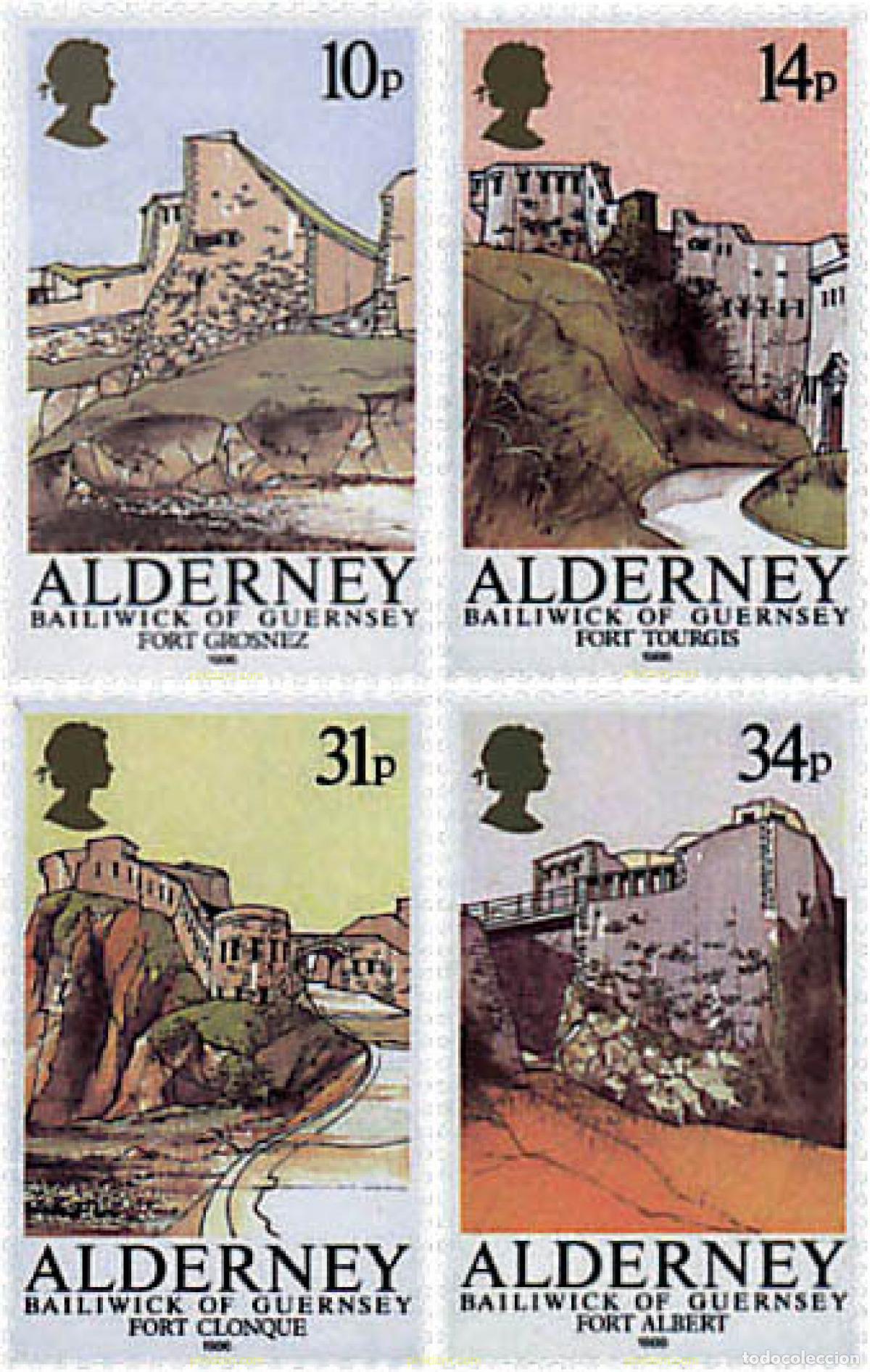 Sellos: 165592 MNH ALDERNEY 1986 FORTIFICACIONES