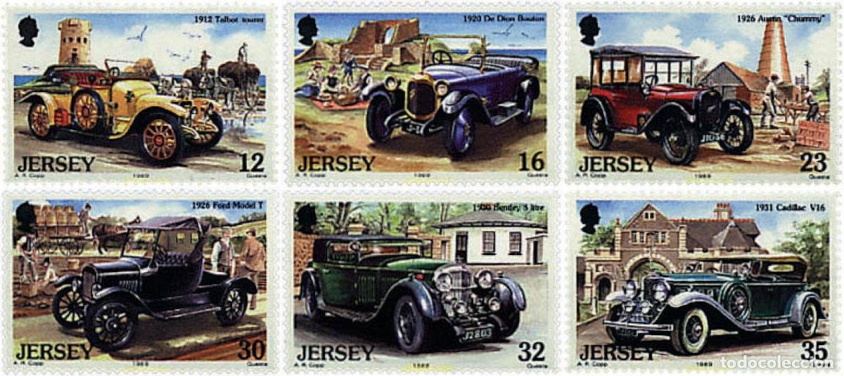 Sellos: 73810 MNH JERSEY 1989 AUTOMOVILES ANTIGUOS
