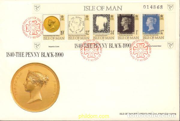 Sellos: 406995 MNH MAN 1990 150 ANIVERSARIO DEL PRIMER SELLO