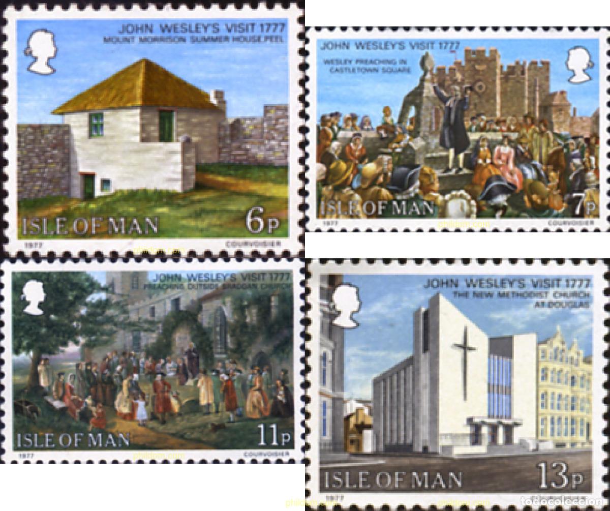 Sellos: 66318 MNH MAN 1977 BICENTENARIO DE LA PRIMERA VISITA DE JOHN WESLEY