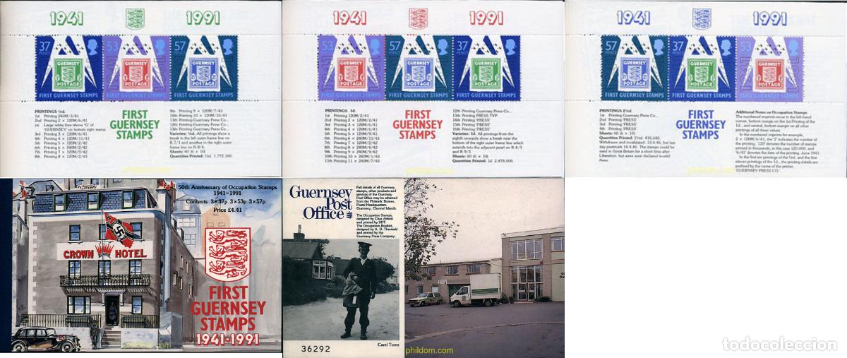 Sellos: 3262 MNH GUERNSEY 1991 50 ANIVERSARIO DEL PRIMER SELLO DE LA ISLA