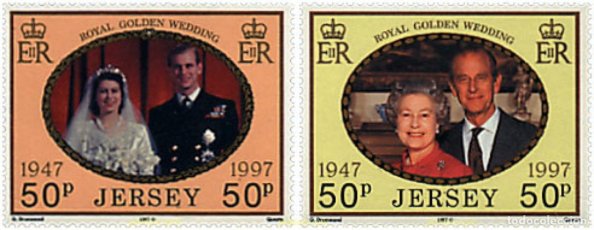 Sellos: 41620 MNH JERSEY 1997 BODAS DE ORO DE LA REINA ISABEL II