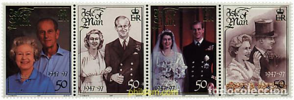 Sellos: 6933 MNH MAN 1997 BODAS DE ORO DE LA REINA ISABEL II