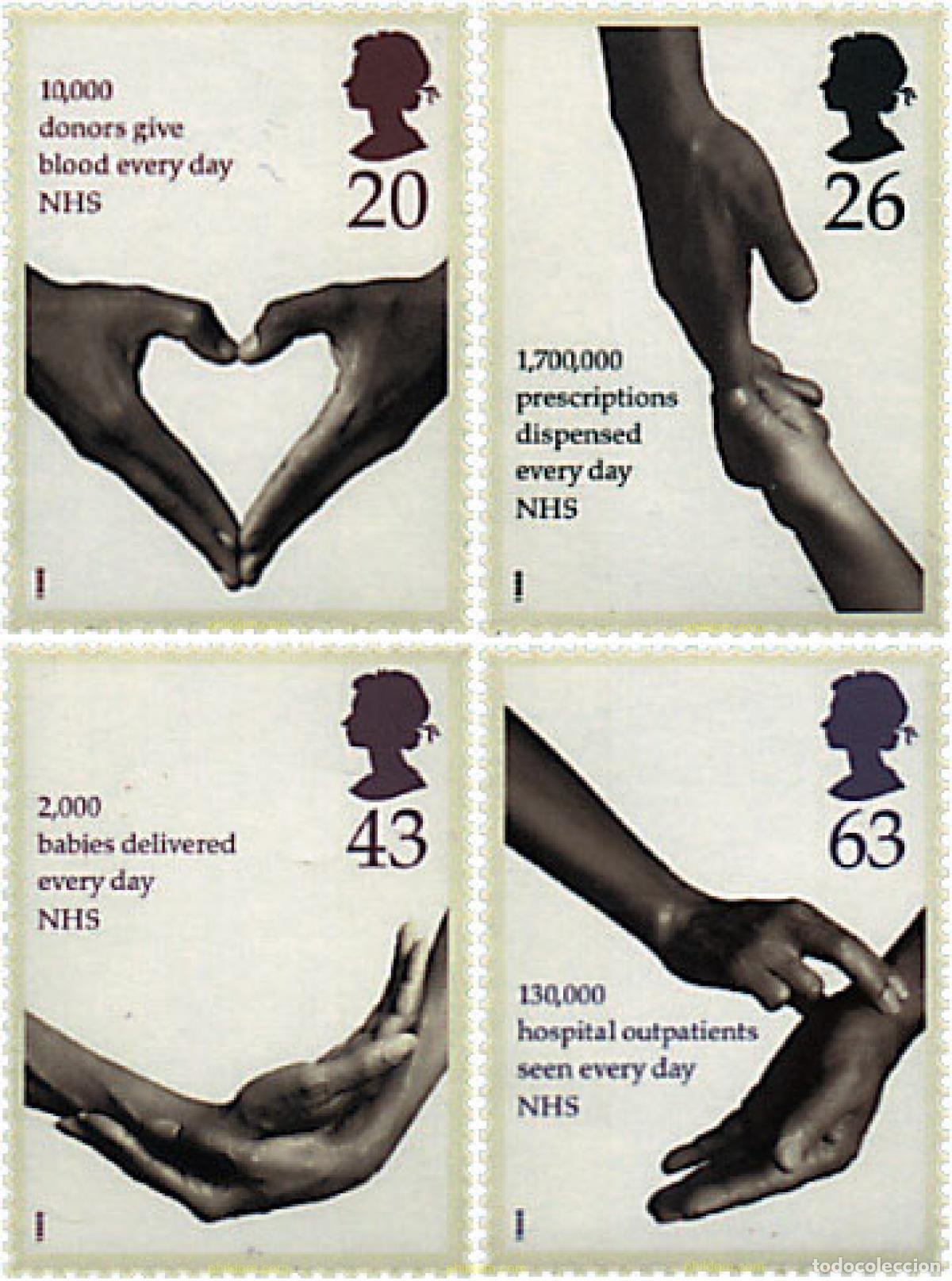 Timbres: 35580 MNH GRAN BRETA&Ntilde;A 1998 50 ANIVERSARIO DEL SERVICIO NACIONAL DE SANIDAD