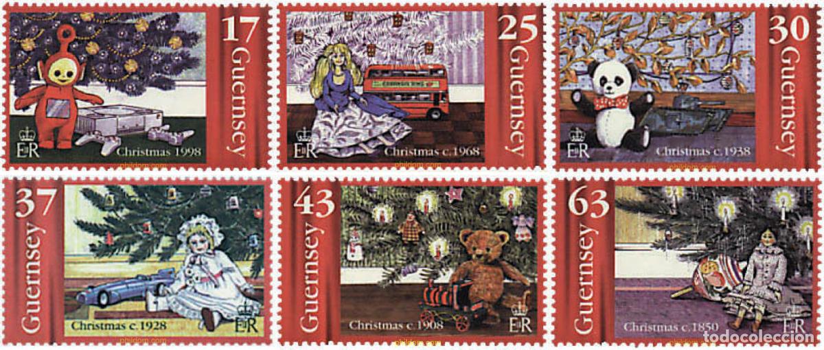 Sellos: 58389 MNH GUERNSEY 1998 NAVIDAD. 150 ANIVERSARIO DEL ARBOL DE NAVIDAD
