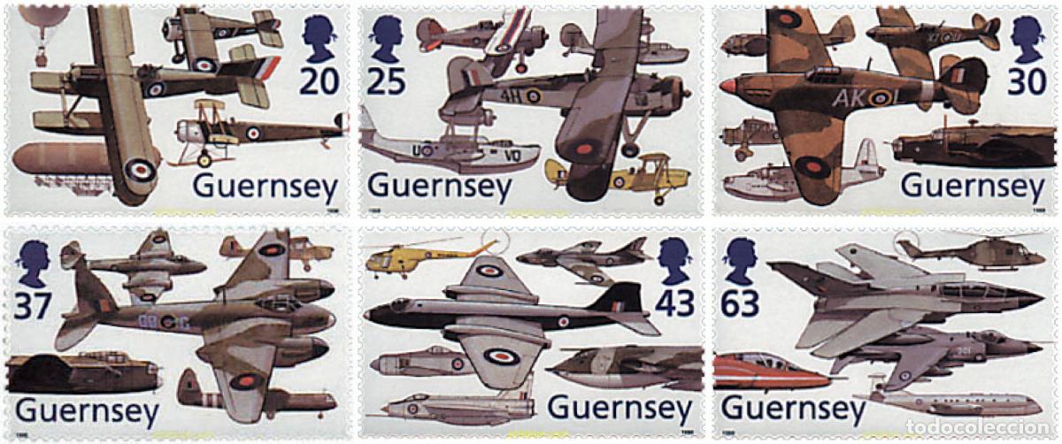 Sellos: 33621 MNH GUERNSEY 1998 80 ANIVERSARIO DE LA ROYAL AIR FORCE