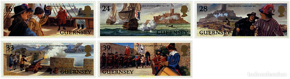 Sellos: 34566 MNH GUERNSEY 1993 350 ANIVERSARIO DEL SITIO DEL CASTILLO CORNET