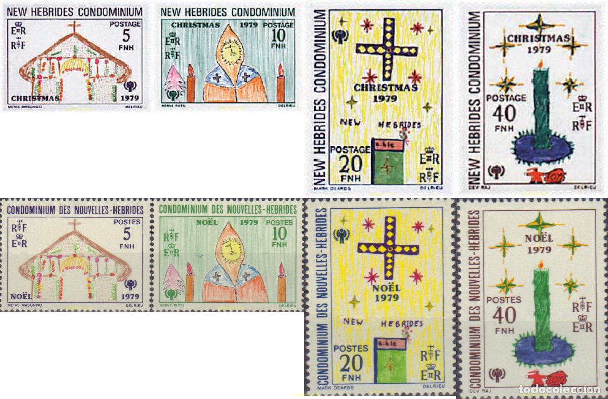 Sellos: 138033 MNH NUEVAS HEBRIDAS 1979 NAVIDAD. A&Ntilde;O INTERNACIONAL DEL NI&Ntilde;O