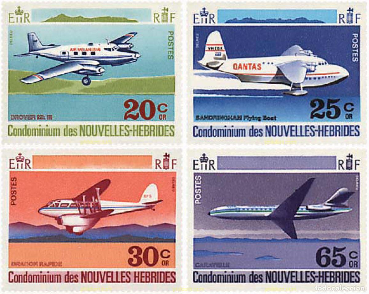 Sellos: 229759 MNH NUEVAS HEBRIDAS 1972 AVIACION