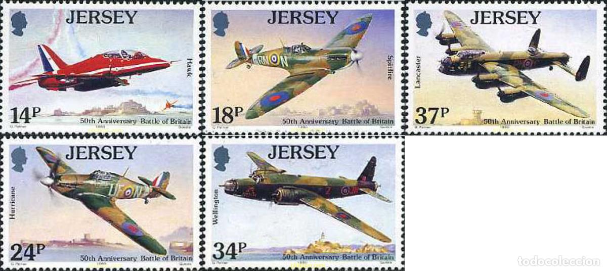 Sellos: 66596 MNH JERSEY 1990 50 ANIVERSARIO DE LA BATALLA DE INGLATERRA