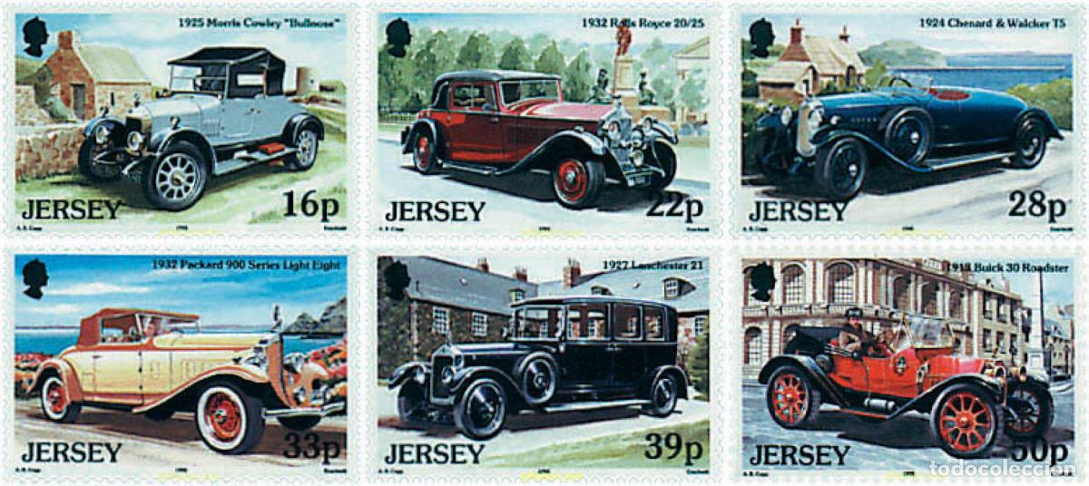 Sellos: 45937 MNH JERSEY 1992 VEHICULOS ANTIGUOS