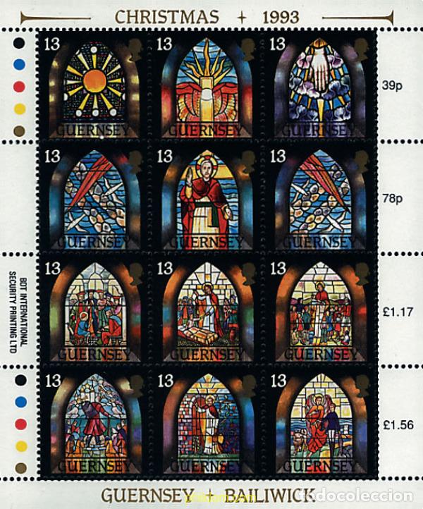 Sellos: 166999 MNH GUERNSEY 1993 NAVIDAD
