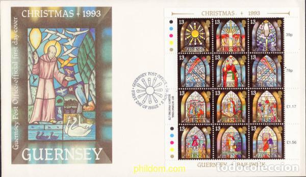 Sellos: 550623 MNH GUERNSEY 1993 NAVIDAD
