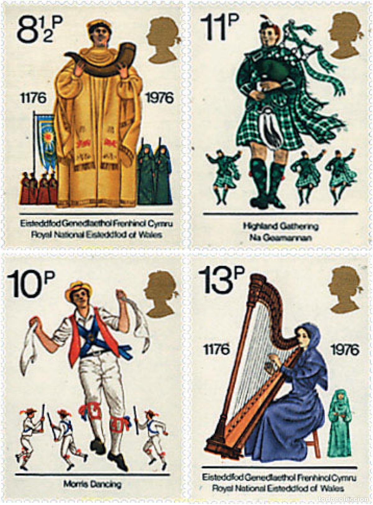 Sellos: 66107 MNH GRAN BRETA&Ntilde;A 1976 CULTURA TRADICIONAL BRITANICA