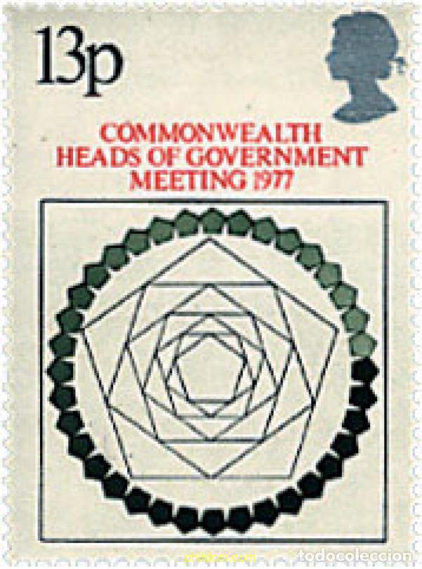 Sellos: 66111 MNH GRAN BRETA&Ntilde;A 1977 REUNION DE LOS JEFES DE ESTADO DE COMMONWEALTH.
