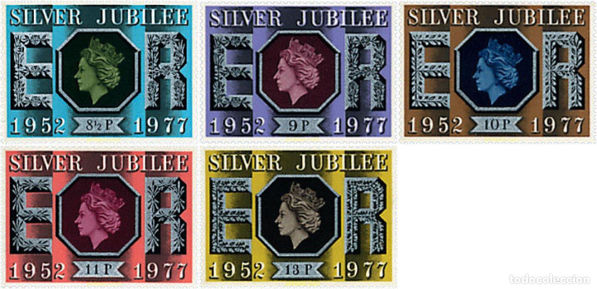 Sellos: 66112 MNH GRAN BRETA&Ntilde;A 1977 25 ANIVERSARIO DE LA ASCENSION AL TRONO DE ISABEL II