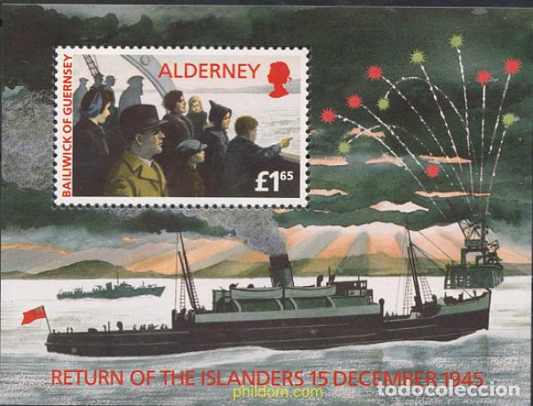 Sellos: 47580 MNH ALDERNEY 1995 50 ANIVERSARIO DEL REGRESO DE LOS EVACUADOS