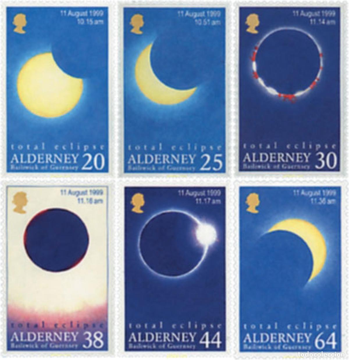 Sellos: 66309 MNH ALDERNEY 1999 ECLIPSE SOLAR DEL 11 DE AGOSTO DE 1999