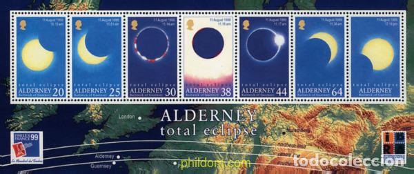Sellos: 66310 MNH ALDERNEY 1999 ECLIPSE SOLAR DEL 11 DE AGOSTO DE 1999